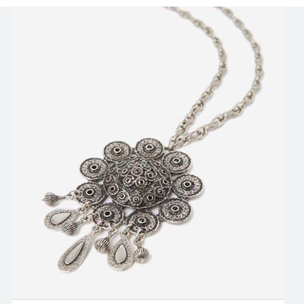 The Kooples Silver Filigree Necklace NWT